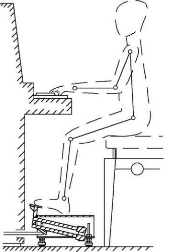 HM AP22 - zongora pedál emelő, matt fekete
