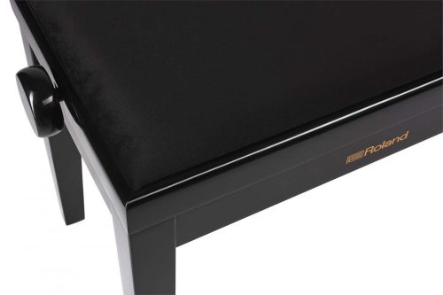 Roland zongorapad, zongoraszék, fényes fekete, szövet ülés, egyenes láb, állítható