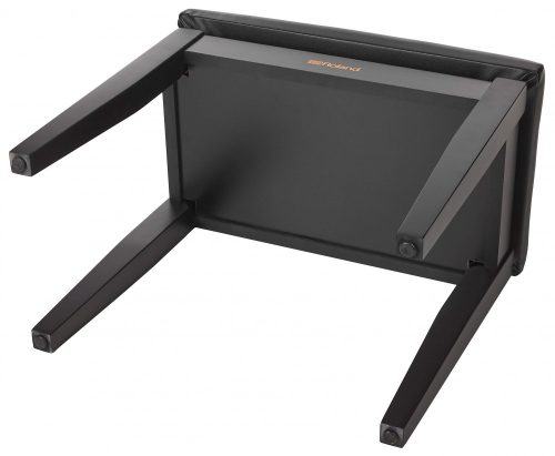 Roland zongorapad, zongoraszék, fekete, műbőr ülés, egyenes láb, ülés alatti kottatartóval