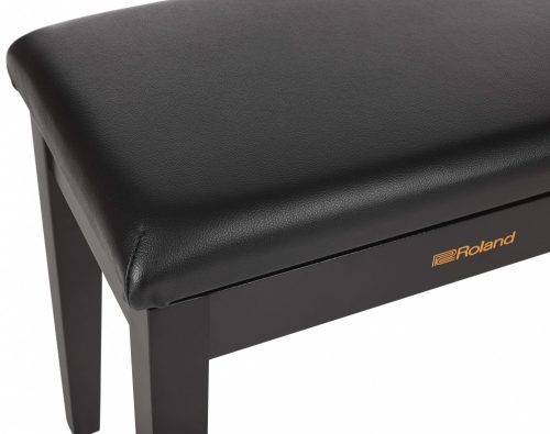 Roland zongorapad, zongoraszék, fekete, műbőr ülés, egyenes láb, ülés alatti kottatartóval