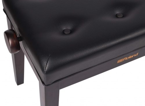 Roland zongorapad, zongoraszék, rózsafa, műbőr ülés, egyenes láb, ülés alatti kottatartóval