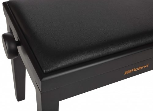 Roland zongorapad, zongoraszék, fekete, fekete ülés, egyenes láb, állítható