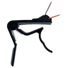   Fire & Stone western / akusztikus gitár capo /kápó, fém, fekete, pengetőtartós