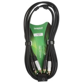 Bespeco EA2R300 Y-kábel, 3 m, 2 x RCA/2 x RCA
