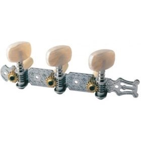   Fire & Stone klasszikus gitár kulcskészlet, lyrás,króm 9/35 mm