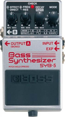 Boss SYB-5 basszusgitár effekt pedál, vastag hangzás, synthesizer
