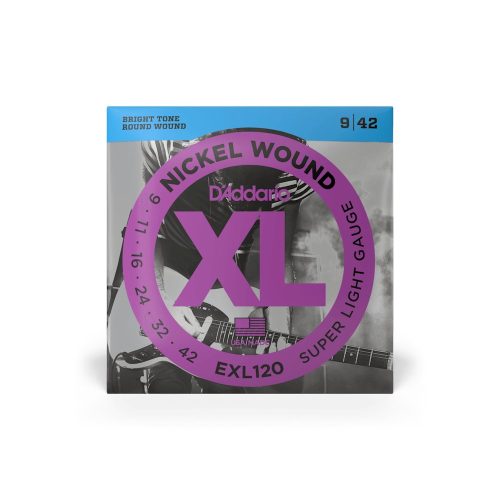D'Addario EXL120 9-42 Super Light - elektromos gitár húrkészlet