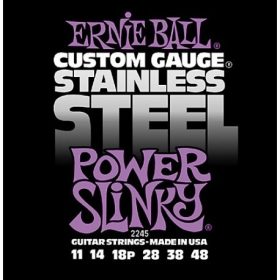   Ernie Ball 11-48 Stainless Steel Power Slinky - elektromos gitár húrkészlet