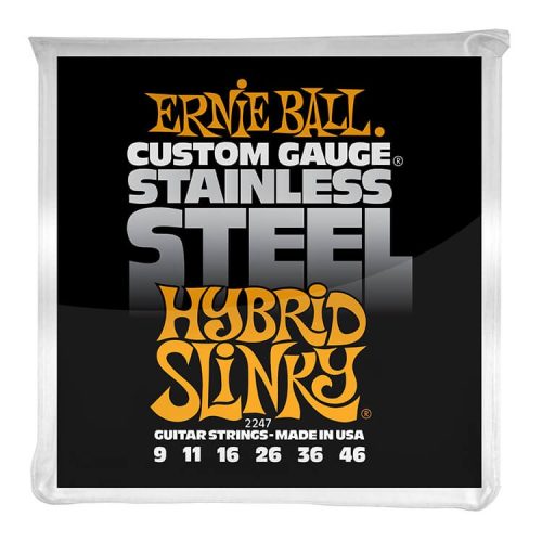 Ernie Ball 09-46 Stainless Steel Hybrid Slinky - elektromos gitár húrkészlet