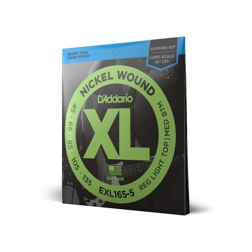 D'Addario EXL165-5 Reg Light Top / Med Bottom 045-135 - basszusgitár húrkészlet