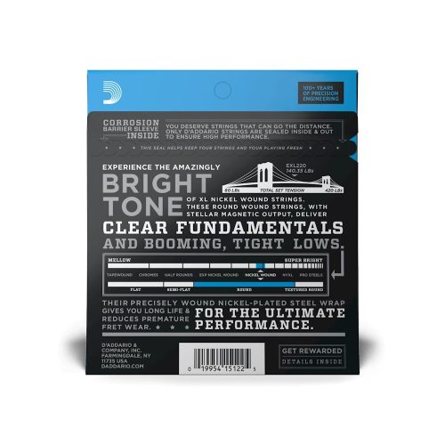 D'Addario EXL220 Super Light Gauge 040-095 - basszusgitár húrkészlet