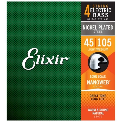 Elixir Nanoweb Light/medium 045-105 - basszusgitár húrkészlet