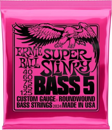 Ernie Ball 40-125 Nickel Wound Bass Super Slinky 5 strings - basszusgitár húrkészlet