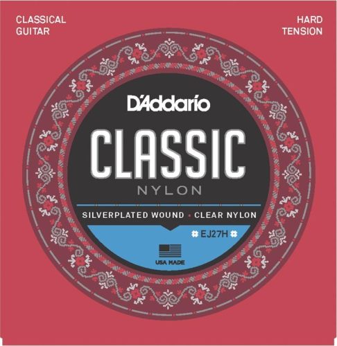 D'Addario EJ27H Clear Nylon Hard Tension - klasszikus gitárhúr készlet