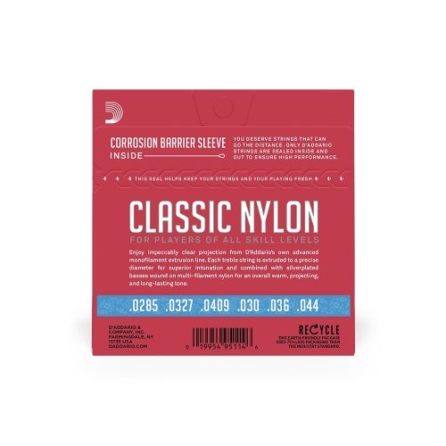 D'Addario EJ27H Clear Nylon Hard Tension - klasszikus gitárhúr készlet