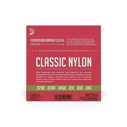 D'Addario EJ27N-1/2 - klasszikus gitárhúr készlet, 1/2-es méret