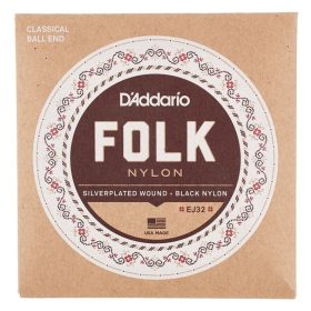   D'Addario EJ32 Folk Nylon Ball End - klasszikus gitárhúr készlet