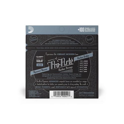 D'Addario EJ45FF Pro Arté Normal Tension - klasszikus gitárhúr készlet, karbon