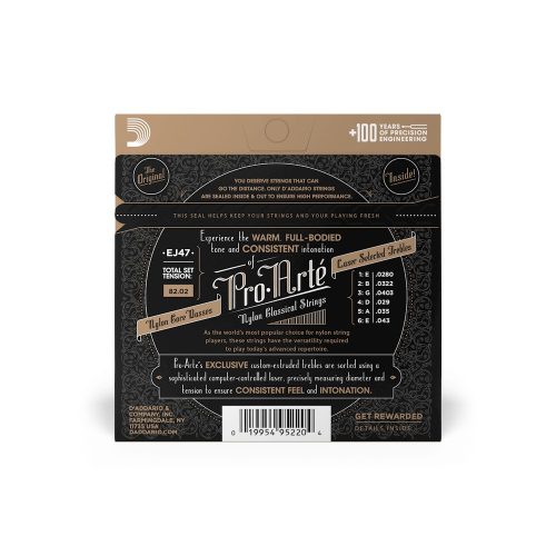 D'Addario EJ47 Pro Arté Normal Tension - klasszikus gitárhúr készlet, bronz