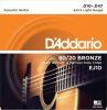 D'Addario EJ10 80/20 Bronze Extra Light 010-047 - western / akusztikus gitárhúr készlet