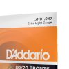 D'Addario EJ10 80/20 Bronze Extra Light 010-047 - western / akusztikus gitárhúr készlet