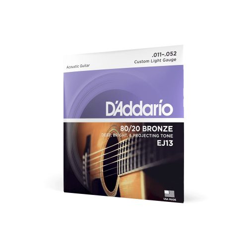 D'Addario EJ13 11-52 80/20 Bronze Custom Light - western/ akusztikus gitárhúr készlet