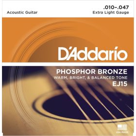   D'Addario EJ15 10-47 Phos. Bronze  - western/ akusztikus gitárhúr készlet