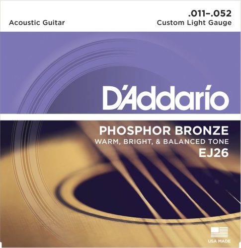D'Addario EJ26 Phos Bronze 011-052 - western/ akusztikus gitárhúr készlet