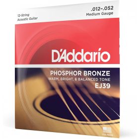   D'Addario EJ39 12-52 12-string - 12 húros western/ akusztikus gitárhúr készlet