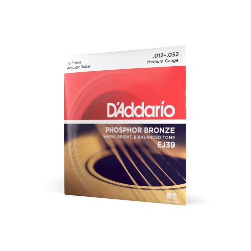 D'Addario EJ39 12-52 12-string - 12 húros western/ akusztikus gitárhúr készlet