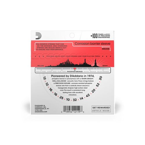 D'Addario EJ39 12-52 12-string - 12 húros western/ akusztikus gitárhúr készlet