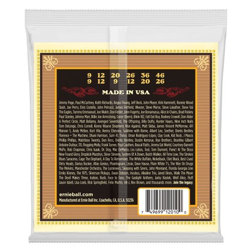 Ernie Ball 9-46 - western/ akusztikus gitárhúr készlet 12 húros gitárhoz