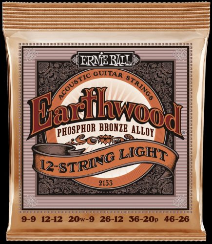 Ernie Ball 9-46 Earthwood Phos. Bronze Light - western/ akusztikus gitárhúr készlet 12 húros gitárhoz
