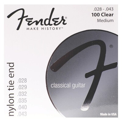 Fender 100 Nylon clear/silver - klasszikus gitárhúr készlet