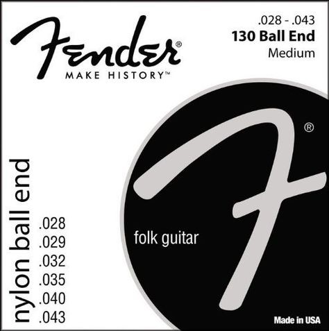Fender 130 Nylon clear/silver ball end - klasszikus gitárhúr készlet