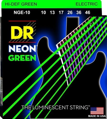DR Strings NGE-10 elektromos gitárhúrkészlet Neon Zöld 10-46 - KIFUTÓ TERMÉK