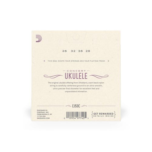 D'Addario EJ53C Ukulele Pro Arte - koncert ukulele húrkészlet