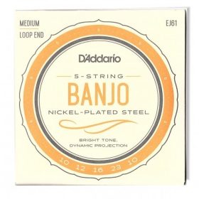 D'Addario EJ61 - banjo húr, 5húr medium/nickel
