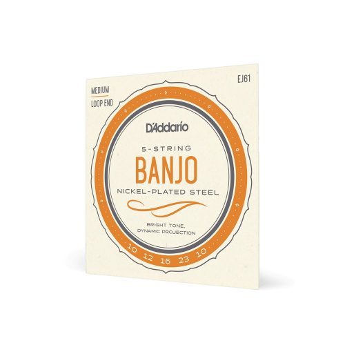 D'Addario EJ61 - banjo húr, 5húr medium/nickel