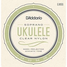   D'Addario EJ65S Ukulele Clear Nylon - ukulele húrkészlet (szoprán)