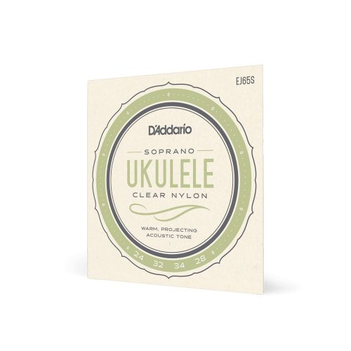 D'Addario EJ65S Ukulele Clear Nylon - ukulele húrkészlet (szoprán)