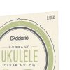 D'Addario EJ65S Ukulele Clear Nylon - ukulele húrkészlet (szoprán)