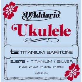   D'Addario EJ87B Bariton Ukulele Titanium - ukulele húrkészlet bariton ukulelére