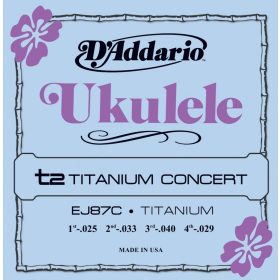   D'Addario EJ87C Concert Ukulele Titanium - ukulele húrkészlet koncert ukulelére