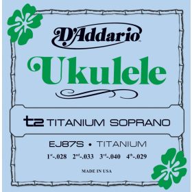   D'Addario EJ87S Sopran Ukulele Titanium - ukulele húrkészlet szoprán ukulelére