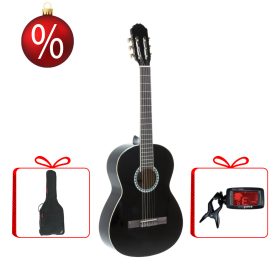   Gewa Basic Plus klasszikus gitár 3/4, fekete karácsonyi szett tokkal és hangolóval