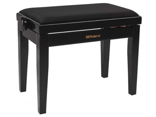 Roland hárfaszék fényes fekete, szövet ülés