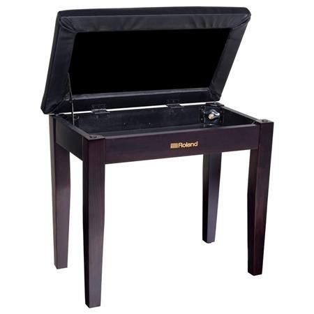 Roland hárfaszék rózsafa, műbőr ülés, ülés alatti kottatartóval