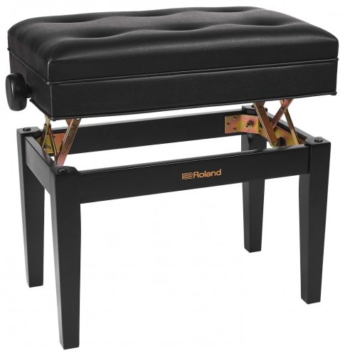 Roland hárfaszék fekete, műbőr ülés, ülés alatti kottatartóval